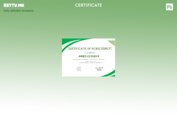 Шаблон за сертификат за достигнувања во модерен стил на САД во шаблон за формат 